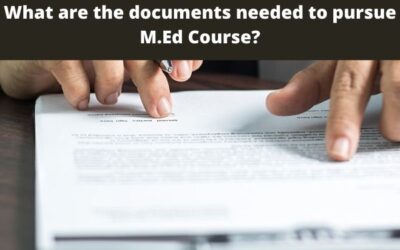 What are the documents needed to pursue M.Ed Course?